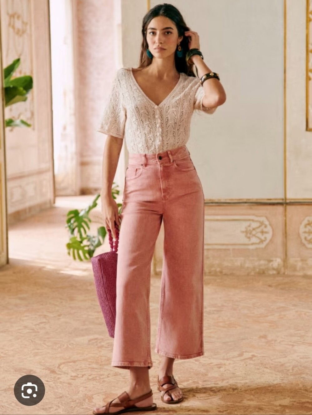 Sezane Le Crop Pink 40